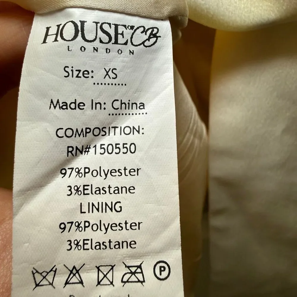 House of CB London off the Shoulder White Dress size XS
